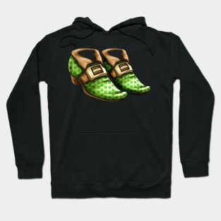 Green Shamrock Shoes Of A Leprechaun Worn On St Patricks Day Hoodie